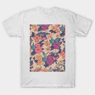 Floral Pattern 90' lofi: Lofi Floral Delight T-Shirt